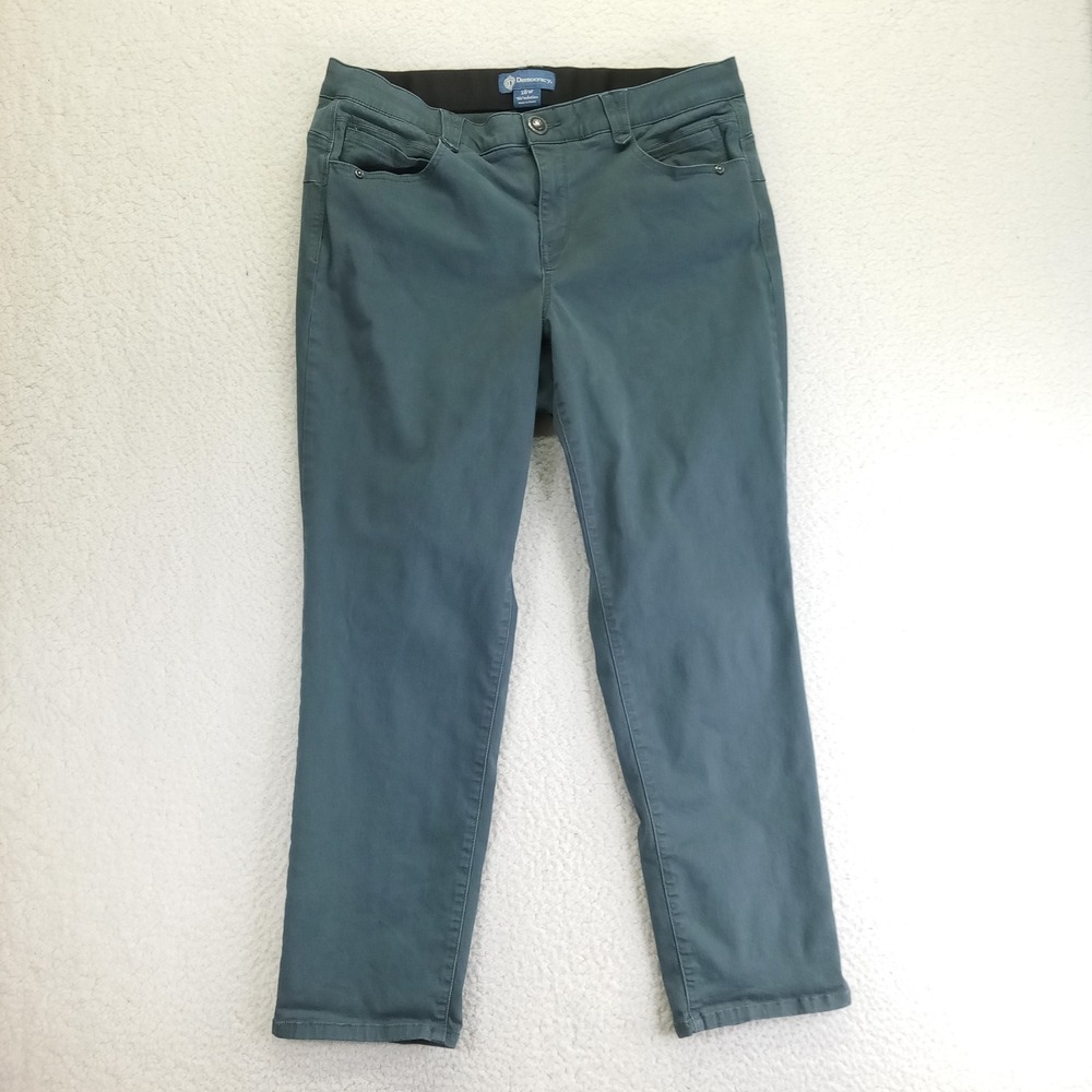 Democracy Absolution Slim Straight Leg Pants Teal Blue Plus Size 18W WVM1560X2